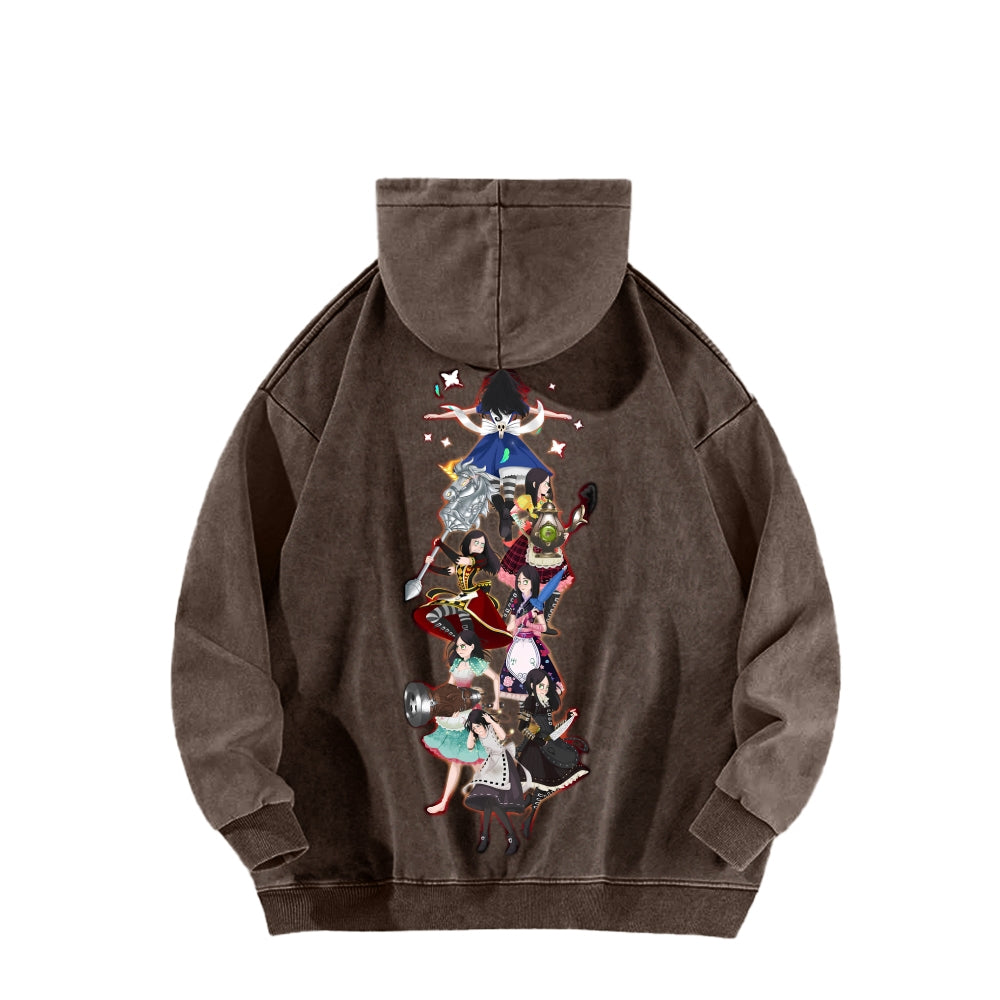 Alice Unisex Washed Hoodie 2601002095
