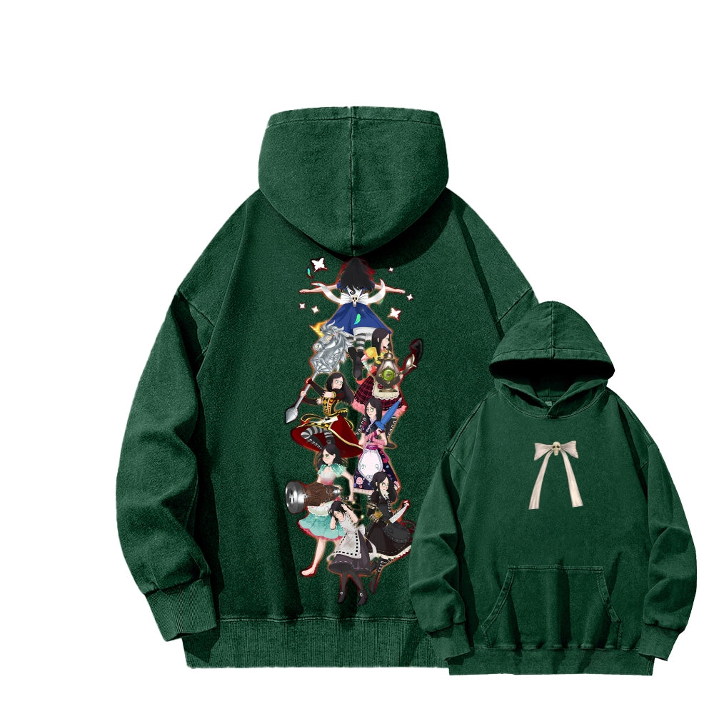 Alice Unisex Washed Hoodie 2601002095