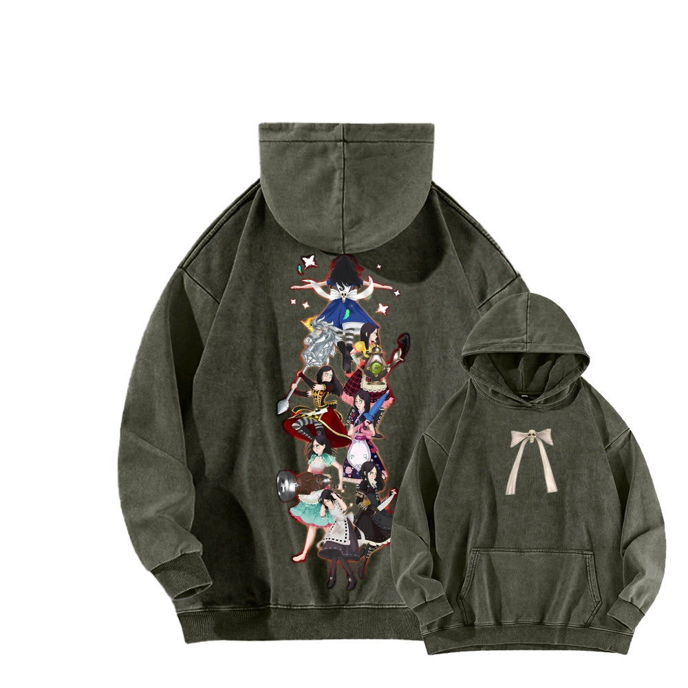 Alice Unisex Washed Hoodie 2601002095