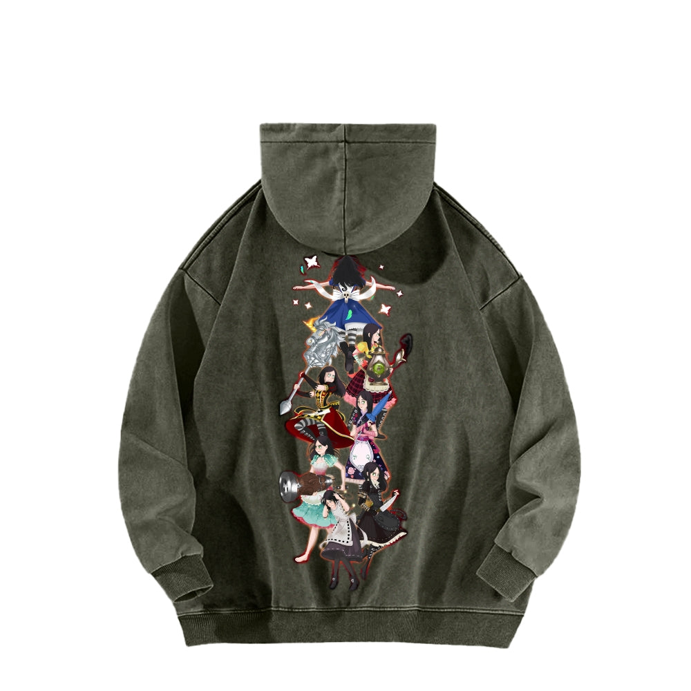 Alice Unisex Washed Hoodie 2601002095