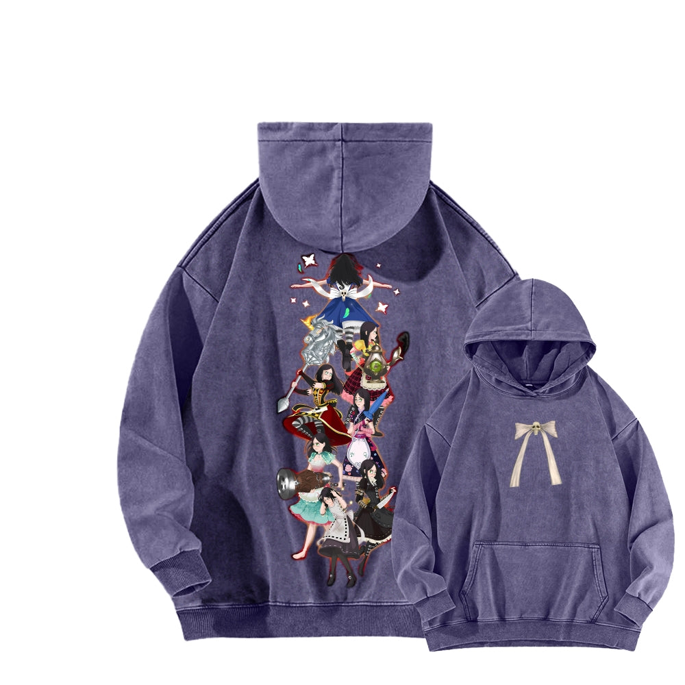 Alice Unisex Washed Hoodie 2601002095