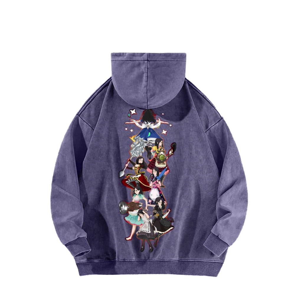 Alice Unisex Washed Hoodie 2601002095