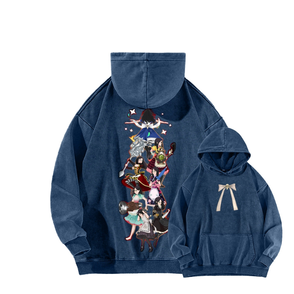Alice Unisex Washed Hoodie 2601002095