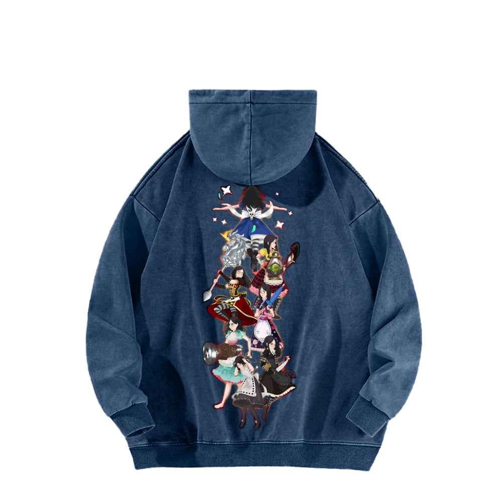 Alice Unisex Washed Hoodie 2601002095