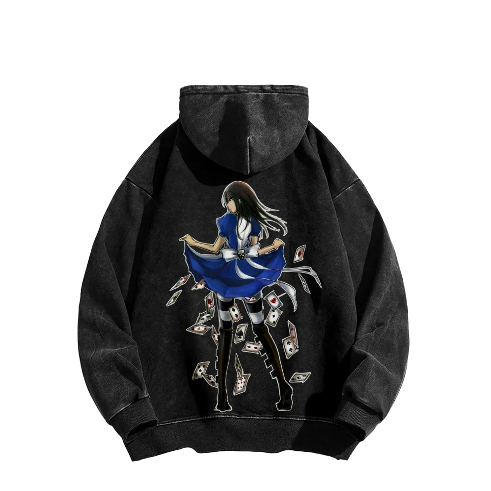 Alice Unisex Washed Hoodie 2601002115