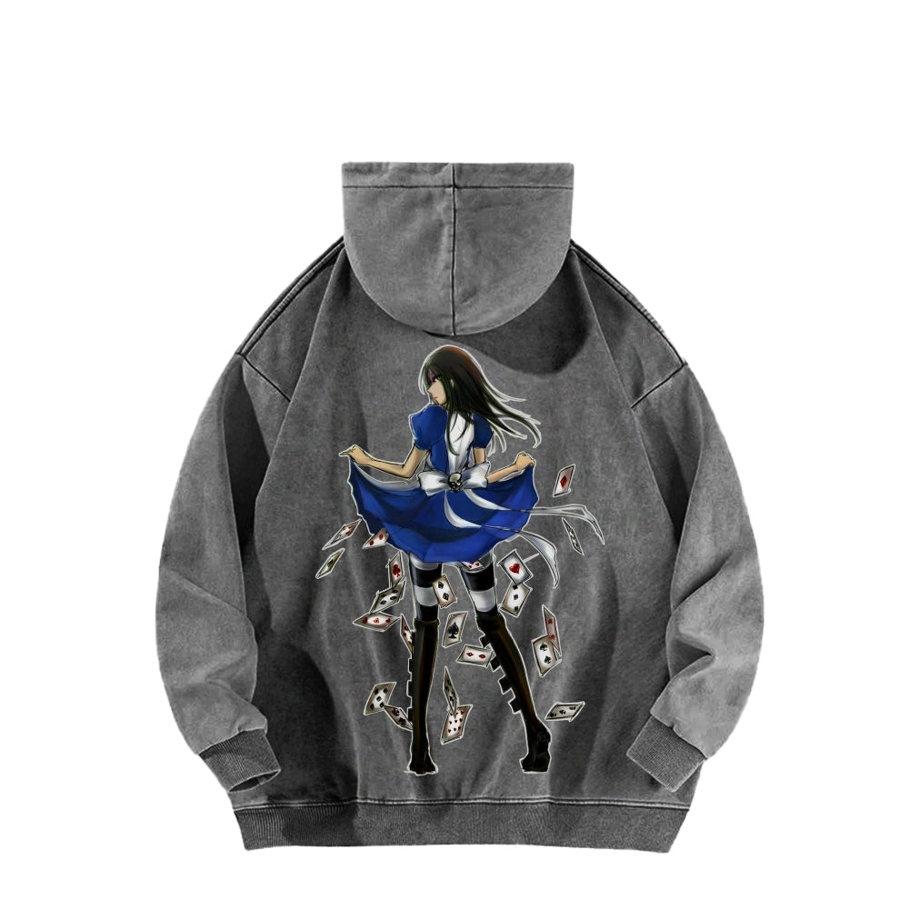 Alice Unisex Washed Hoodie 2601002115