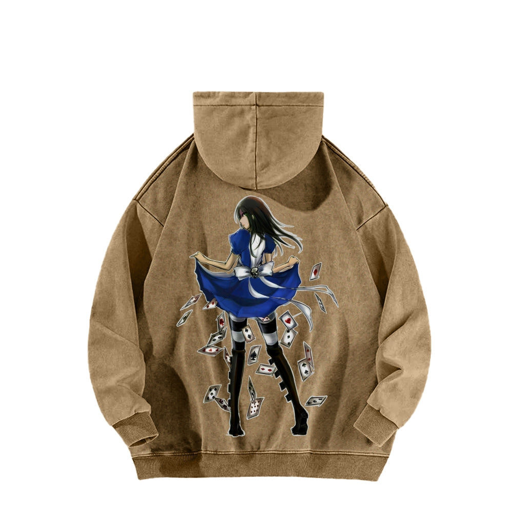 Alice Unisex Washed Hoodie 2601002115