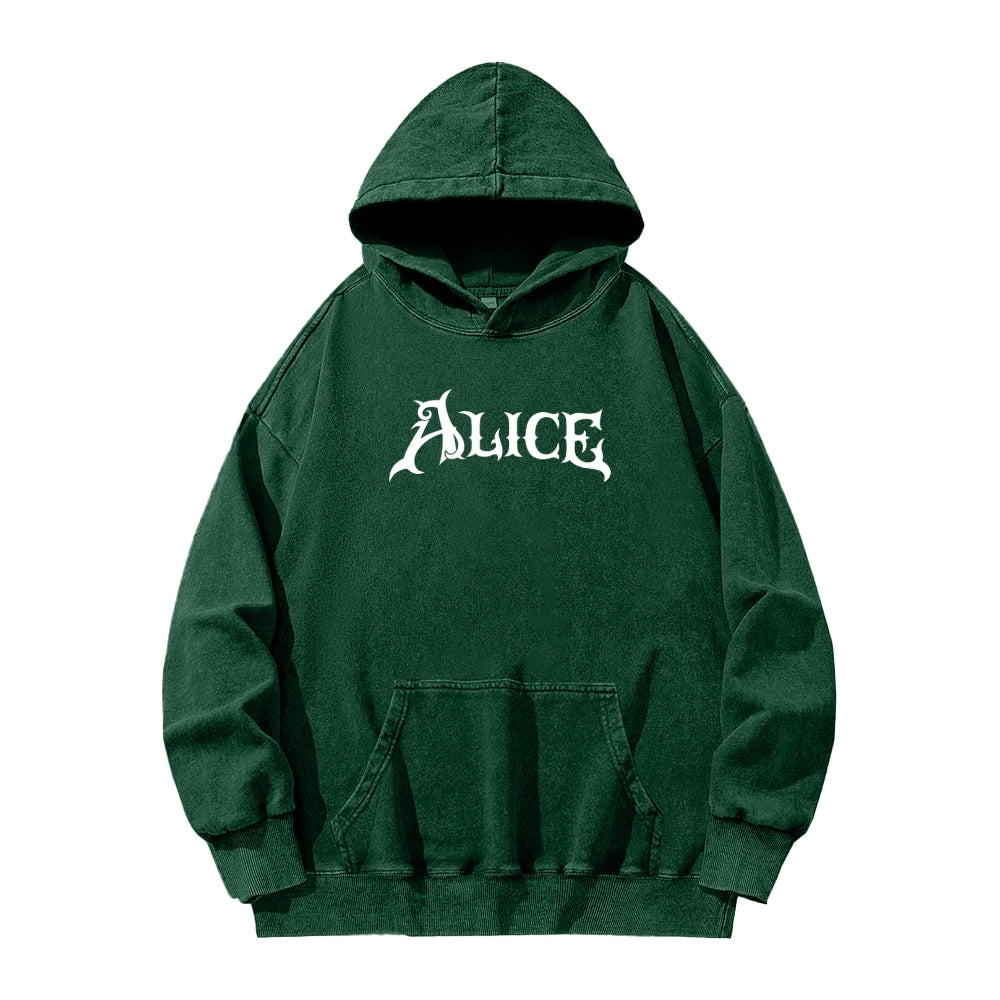 Alice Unisex Washed Hoodie 2601002115