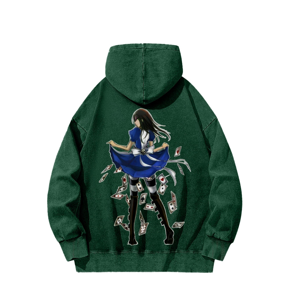 Alice Unisex Washed Hoodie 2601002115