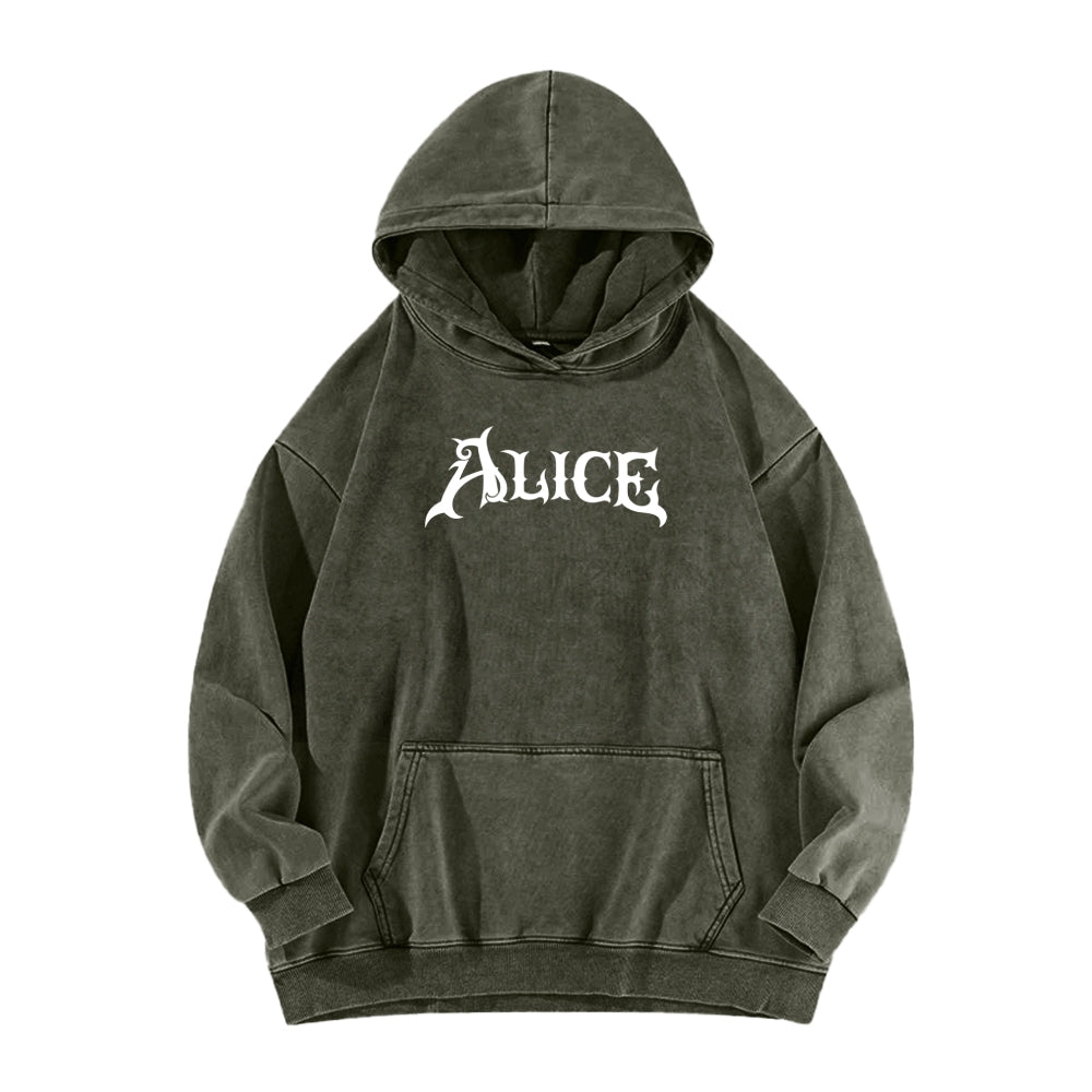 Alice Unisex Washed Hoodie 2601002115