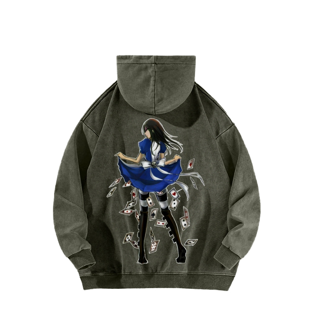 Alice Unisex Washed Hoodie 2601002115
