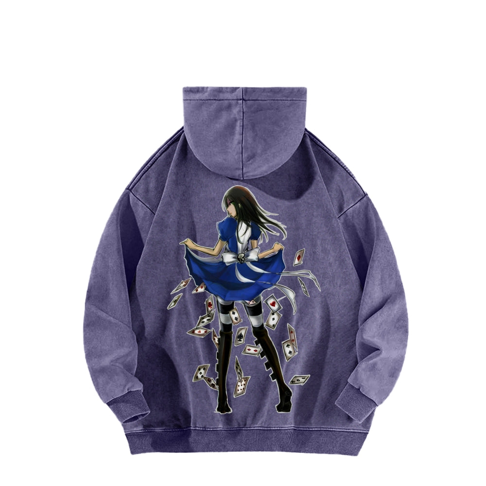 Alice Unisex Washed Hoodie 2601002115