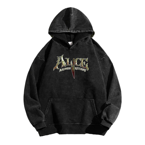 Alice Unisex Washed Hoodie 2601002123