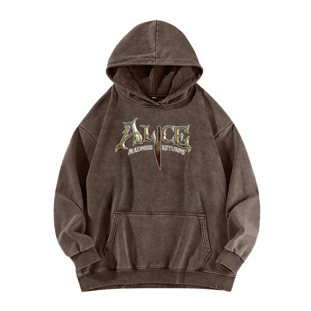 Alice Unisex Washed Hoodie 2601002123
