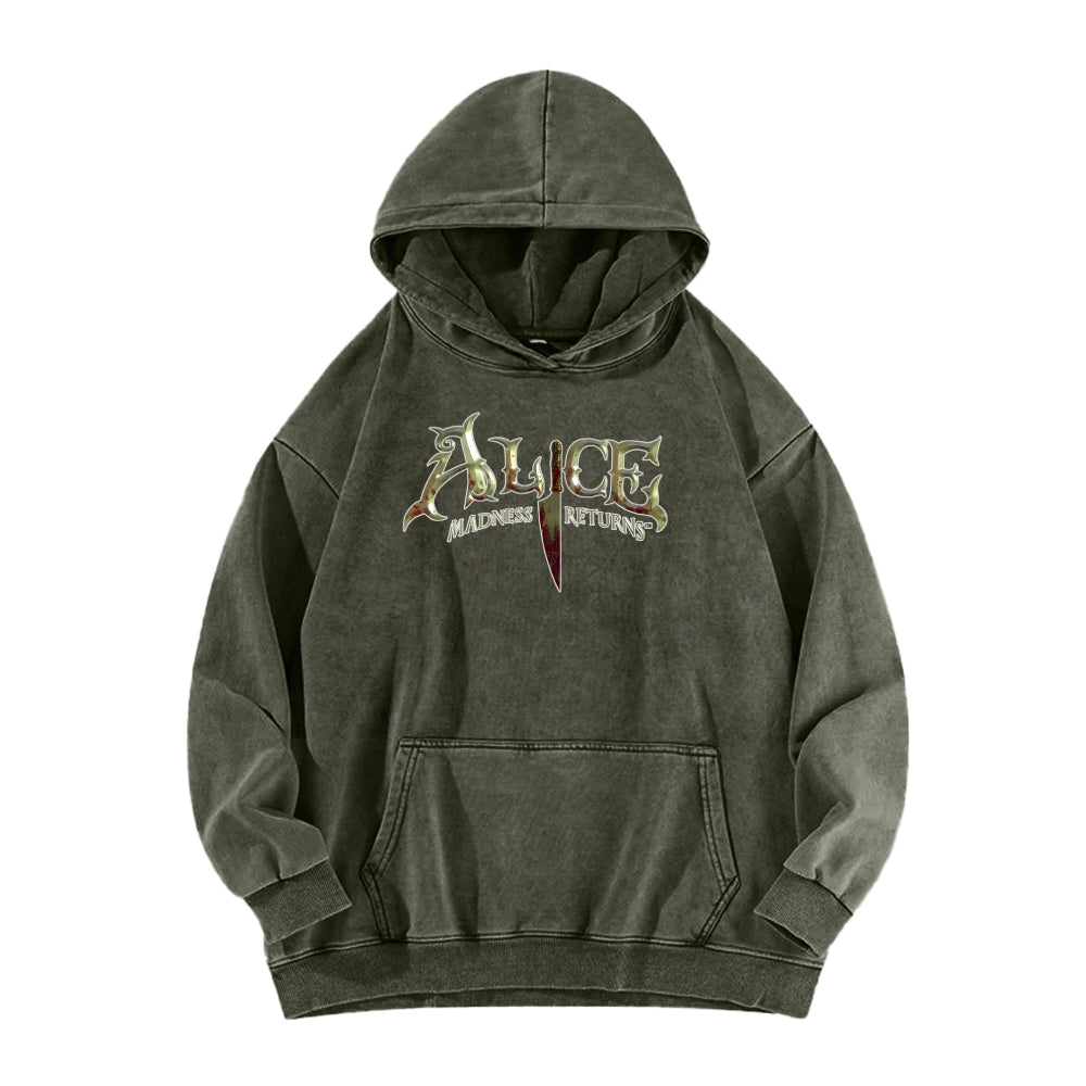 Alice Unisex Washed Hoodie 2601002123