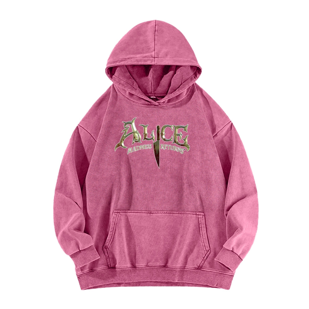 Alice Unisex Washed Hoodie 2601002123
