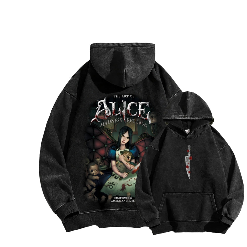 Alice Unisex Washed Hoodie 2601002131