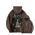 Alice Unisex Washed Hoodie 2601002131