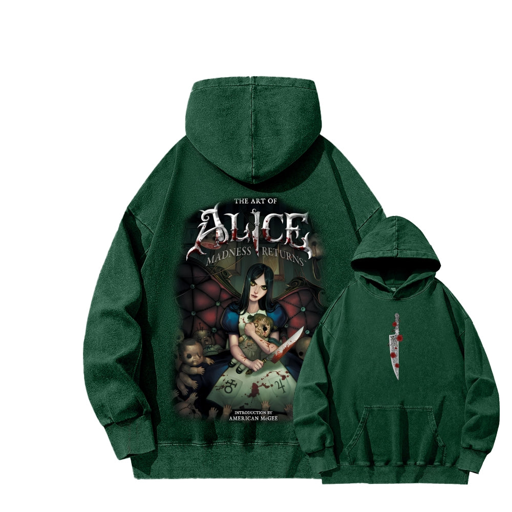 Alice Unisex Washed Hoodie 2601002131