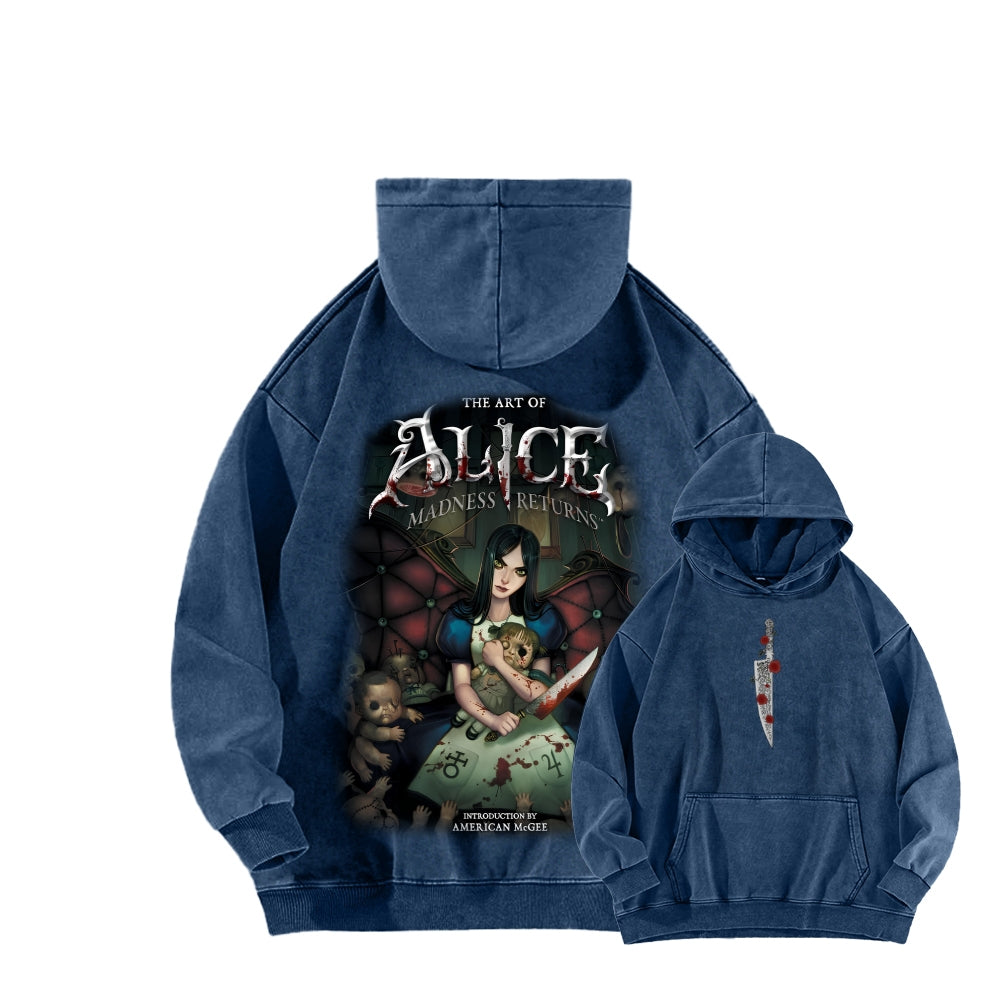 Alice Unisex Washed Hoodie 2601002131
