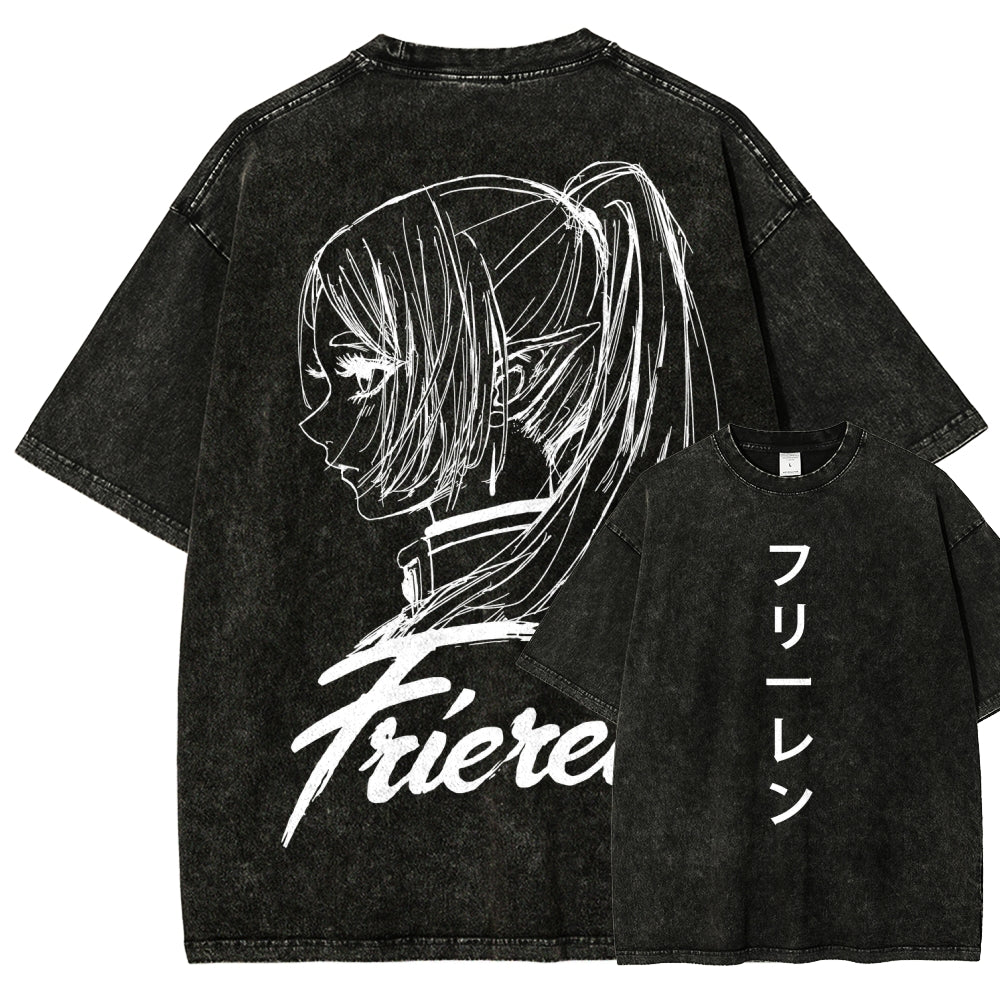 Frieren Unisex Fit Washed T-Shirt 2601005954