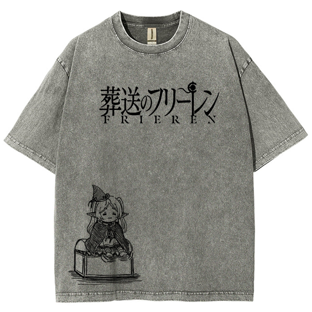 Frieren Unisex Fit Washed T-Shirt 2601005962