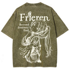 Frieren Unisex Fit Washed T-Shirt 2601005962