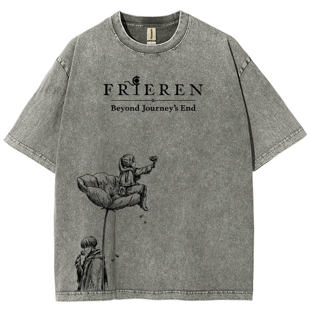 Frieren Unisex Fit Washed T-Shirt 2601005974