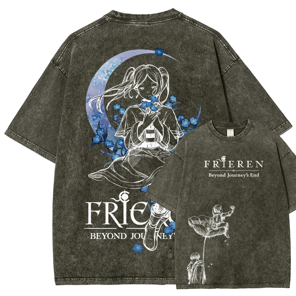 Frieren Unisex Fit Washed T-Shirt 2601005974