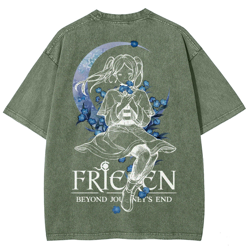 Frieren Unisex Fit Washed T-Shirt 2601005974