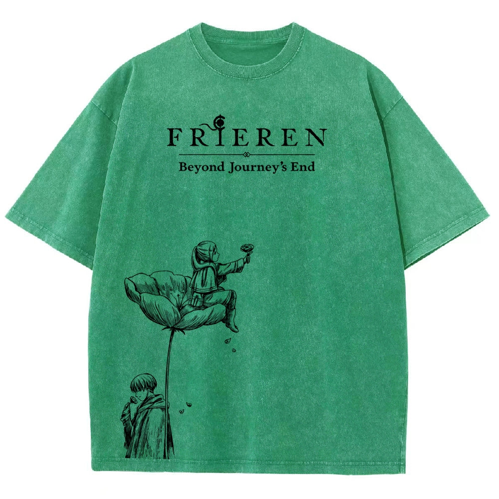 Frieren Unisex Fit Washed T-Shirt 2601005974