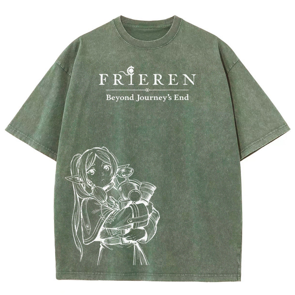 Frieren Unisex Fit Washed T-Shirt 2601005977