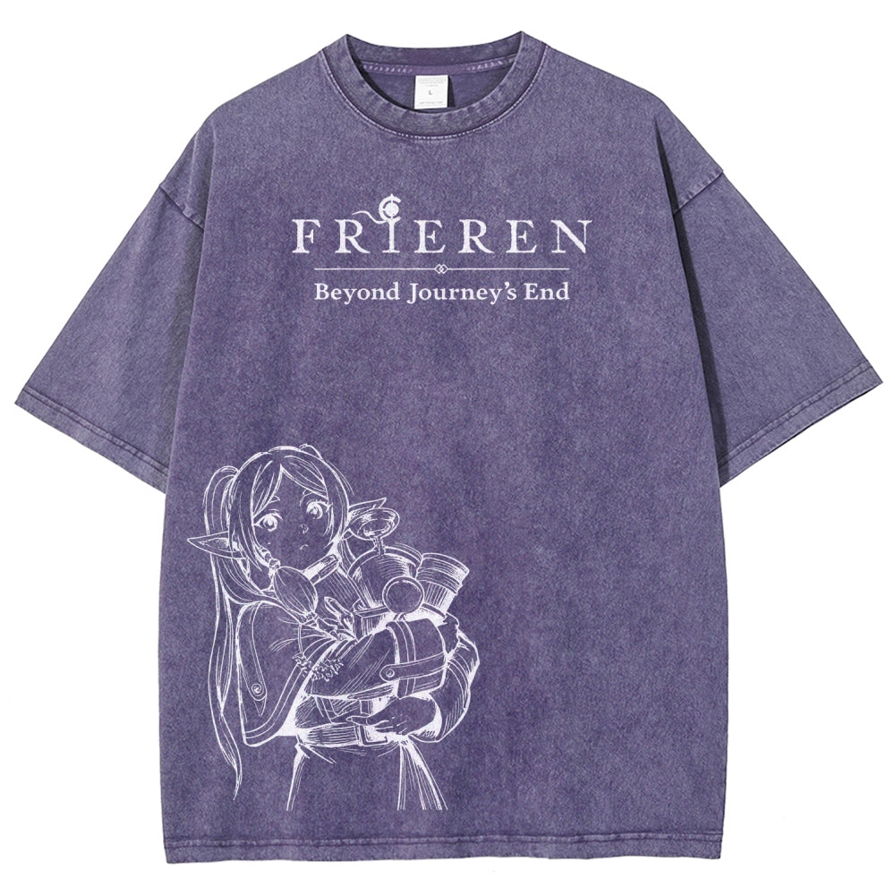 Frieren Unisex Fit Washed T-Shirt 2601005977
