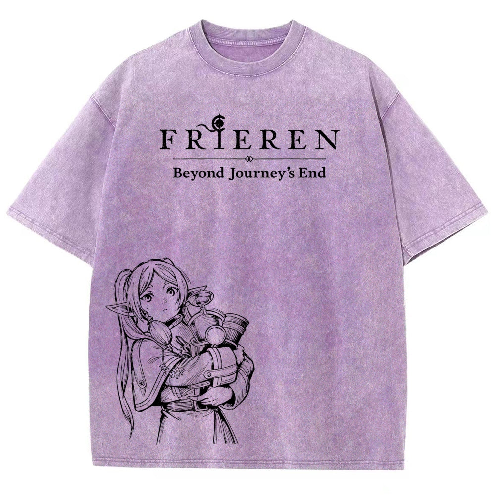 Frieren Unisex Fit Washed T-Shirt 2601005977
