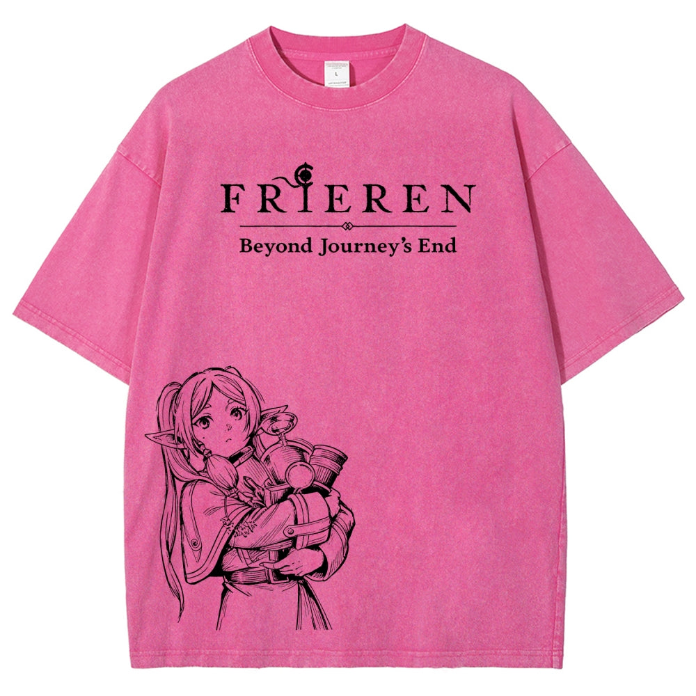Frieren Unisex Fit Washed T-Shirt 2601005977