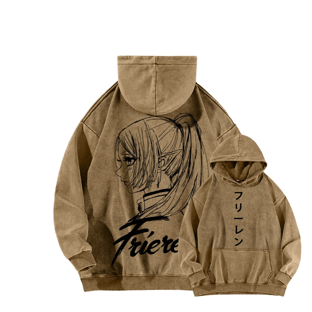 Frieren Unisex Washed Hoodie 2601005979