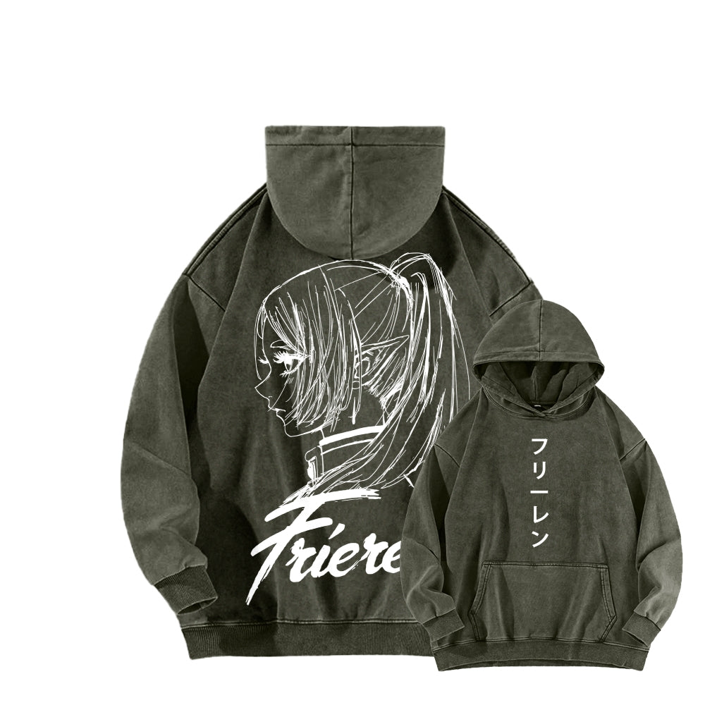 Frieren Unisex Washed Hoodie 2601005979