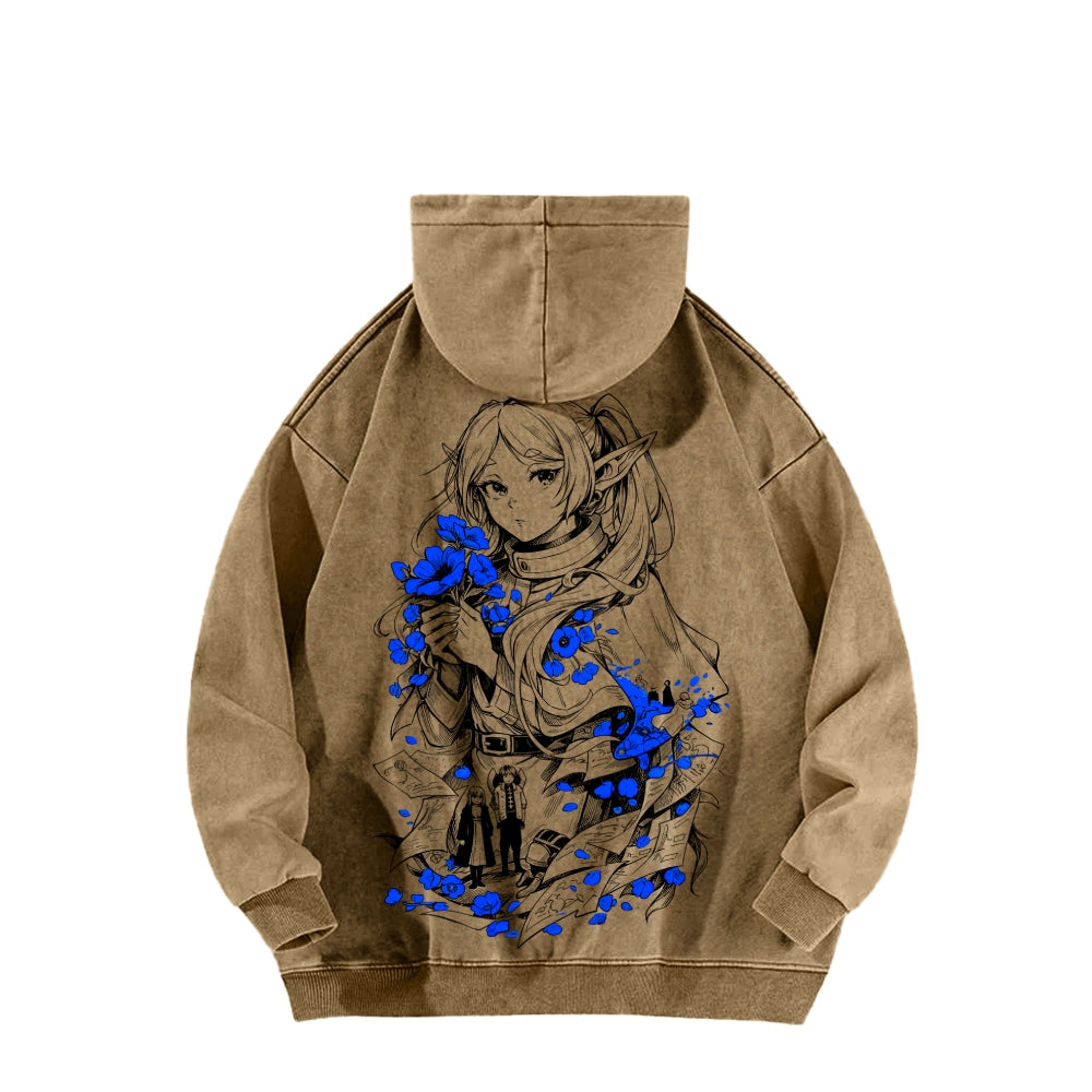 Frieren Unisex Washed Hoodie 2601005992