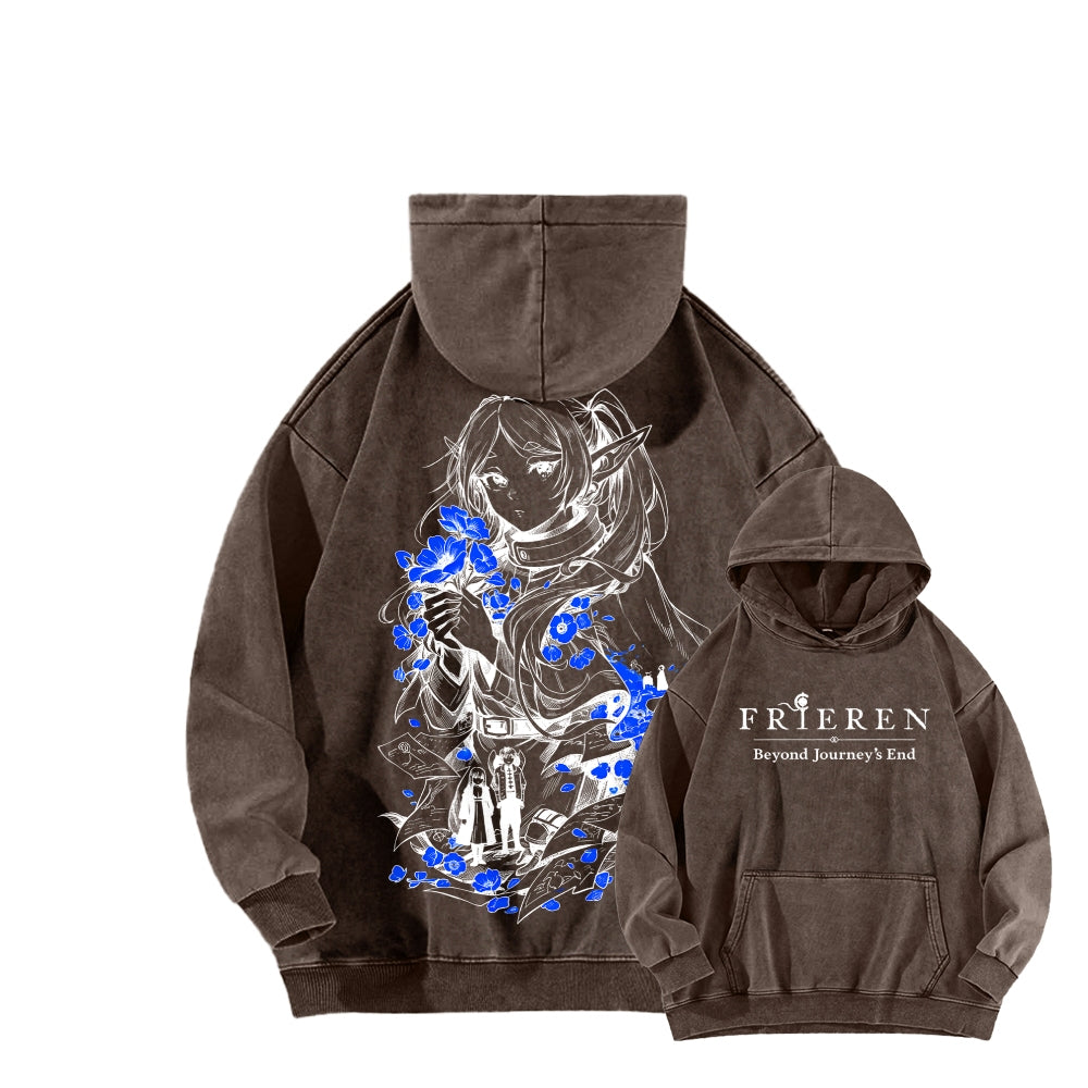 Frieren Unisex Washed Hoodie 2601005992