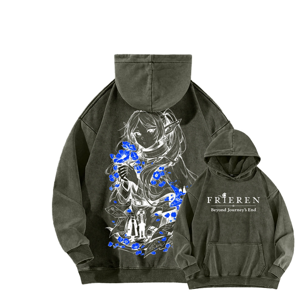 Frieren Unisex Washed Hoodie 2601005992