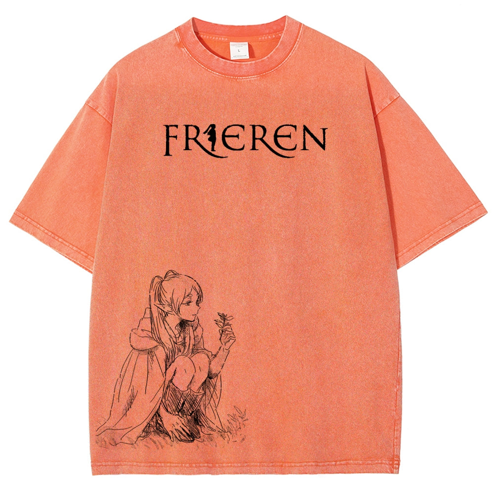 Frieren Unisex Fit Washed T-Shirt 2602003131
