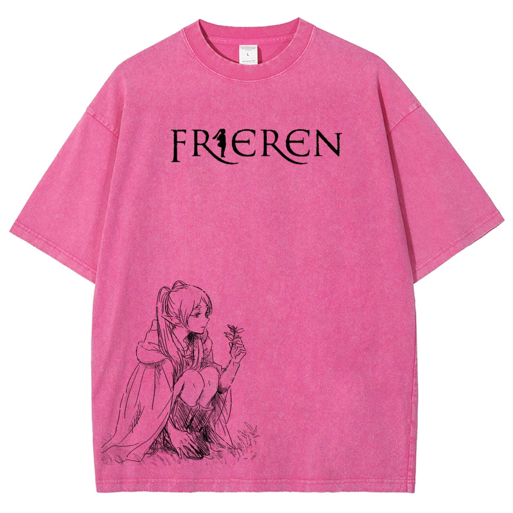 Frieren Unisex Fit Washed T-Shirt 2602003131