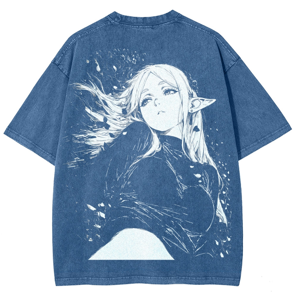 Frieren Unisex Fit Washed T-Shirt 2602003152
