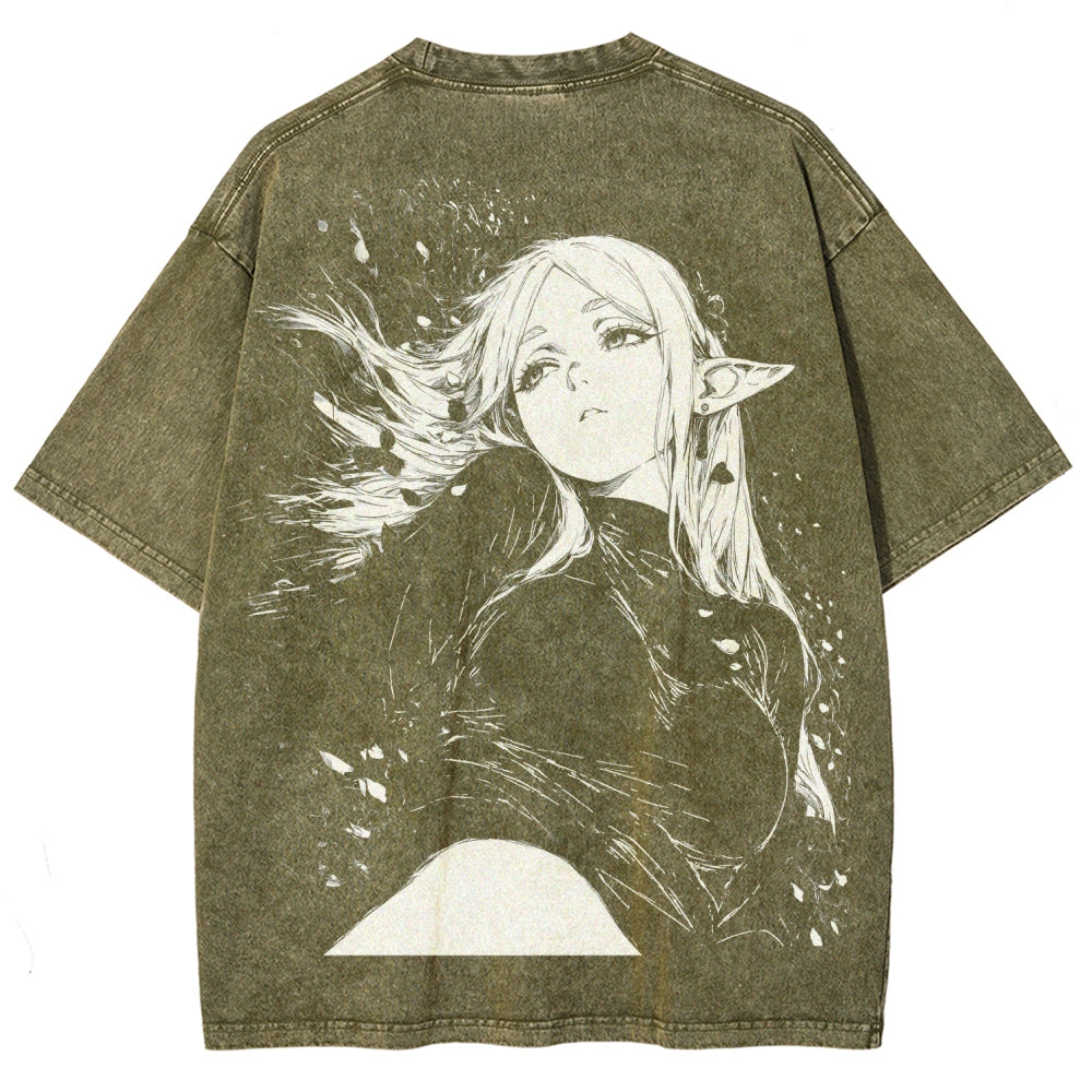 Frieren Unisex Fit Washed T-Shirt 2602003152