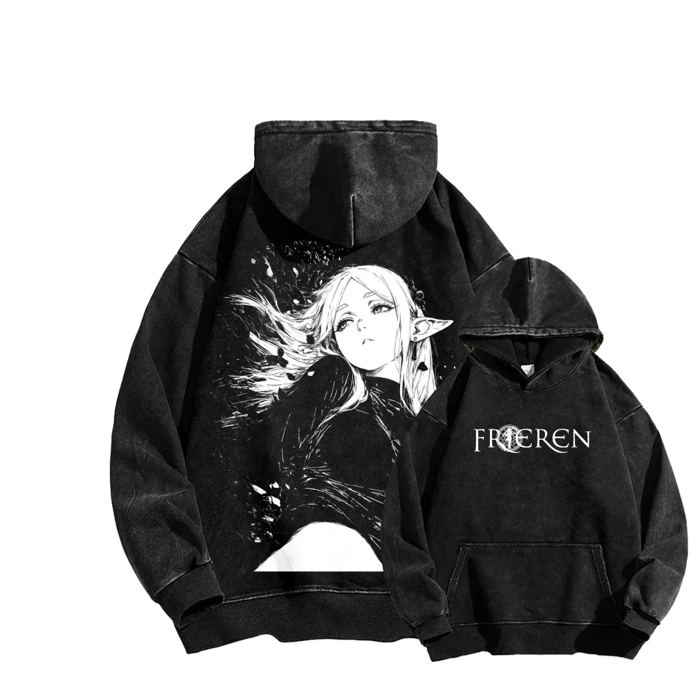 Frieren Unisex Washed Hoodie 2602003222