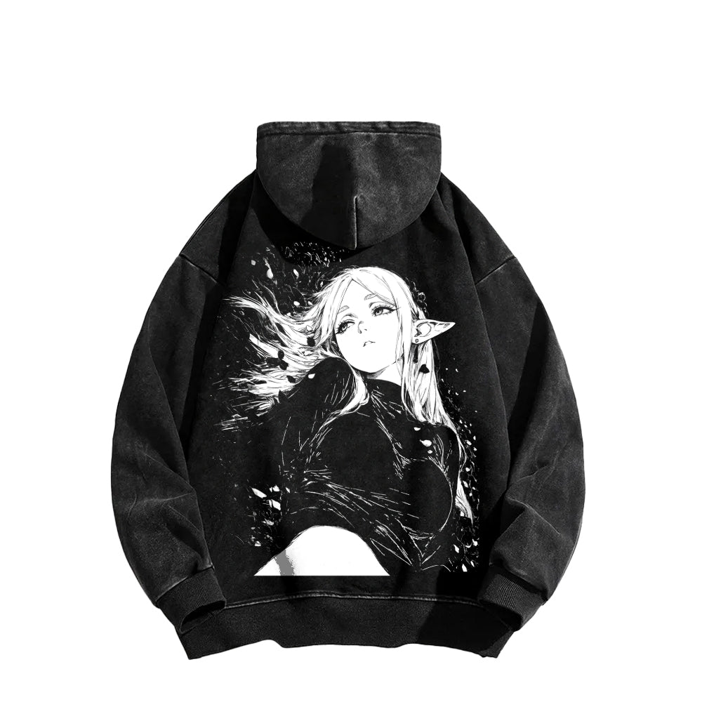 Frieren Unisex Washed Hoodie 2602003222