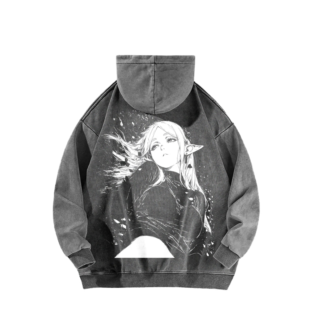 Frieren Unisex Washed Hoodie 2602003222
