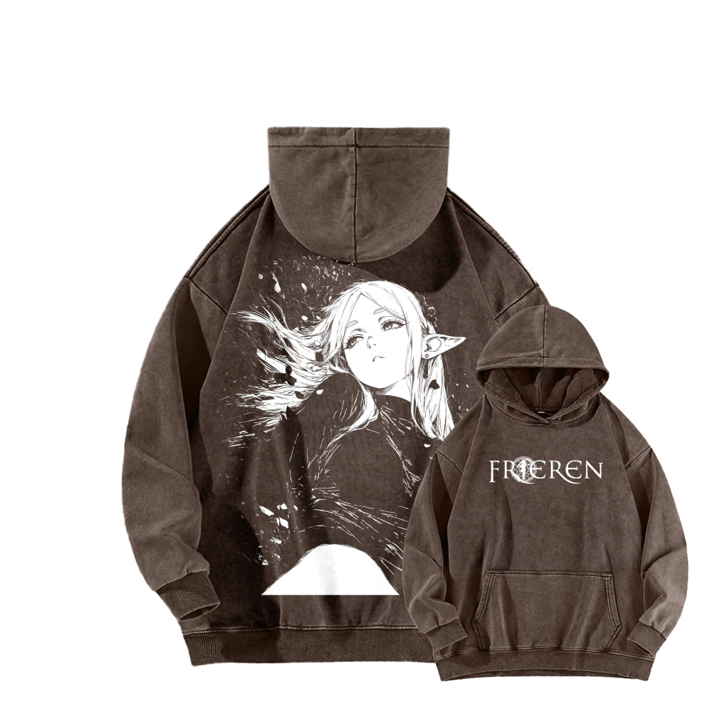 Frieren Unisex Washed Hoodie 2602003222