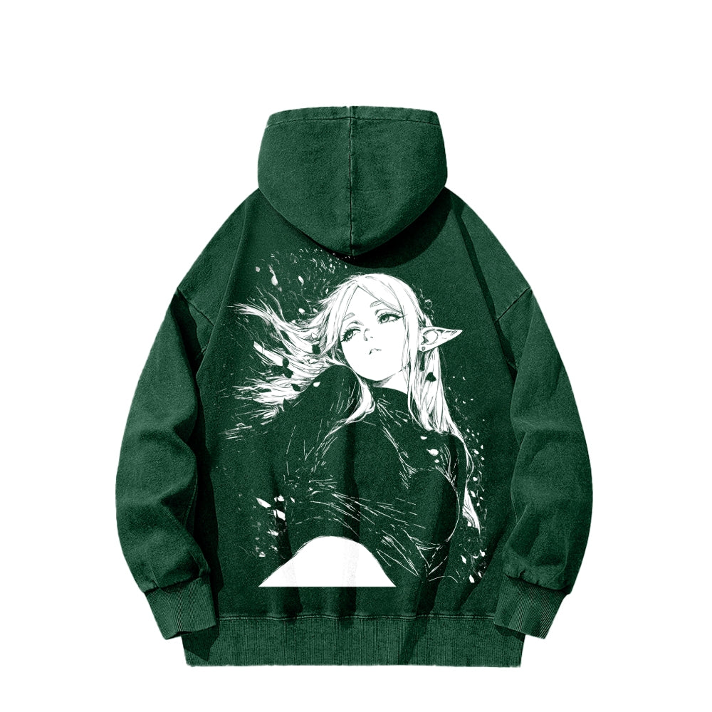 Frieren Unisex Washed Hoodie 2602003222