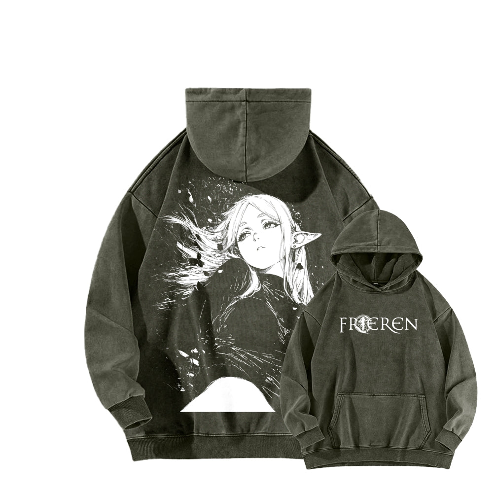 Frieren Unisex Washed Hoodie 2602003222